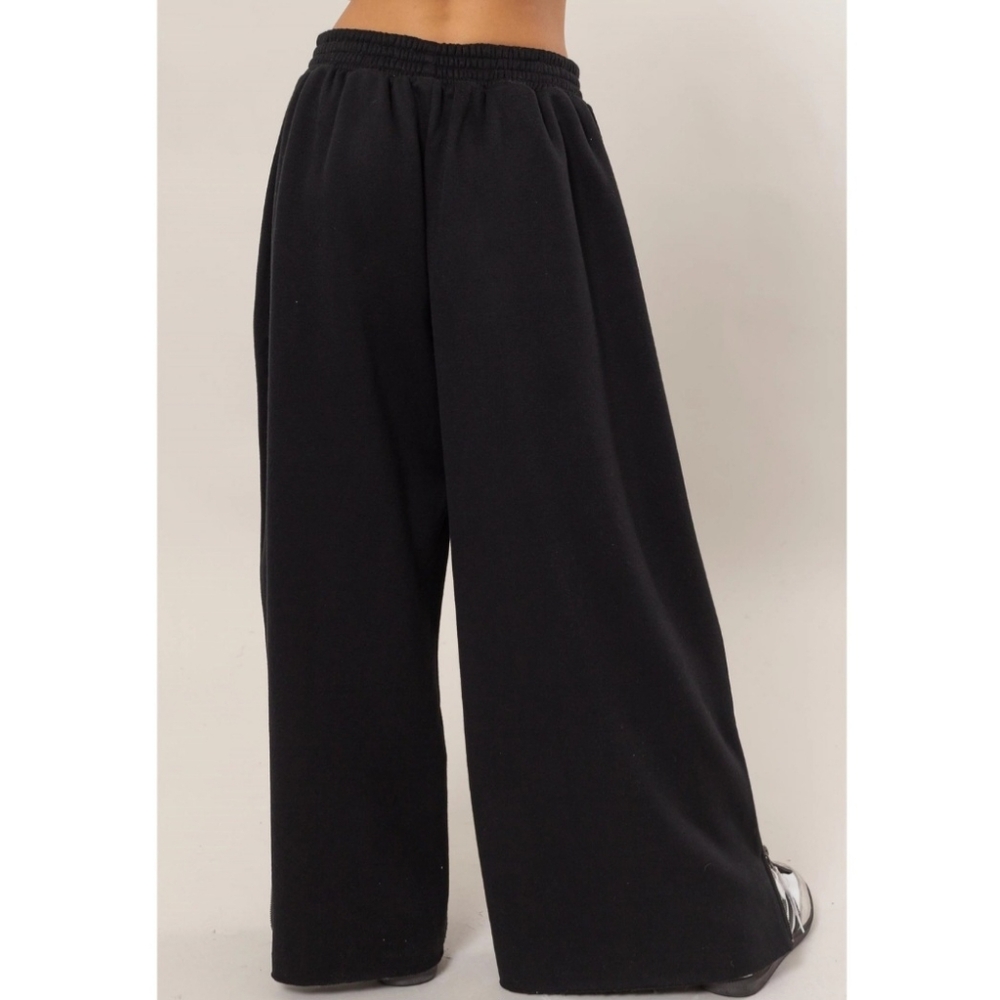 #836 🛑S,M Boho Chic Fabulous Wide-Leg Side Zipper Sweatpant - Picture 15 of 15